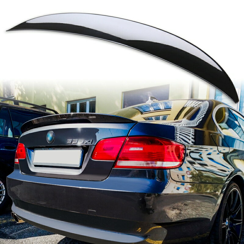 純正色塗装 ABS製 トランクスポイラー BMW用 3シリーズ E92 ハイキックタイプ 外装 エアロ パーツ リアスポイラー 両面テープ取付【___OCS】 2