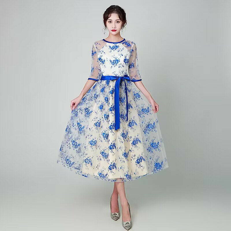 A Line - パーティードレス ロングワンピース 総レース シースルー袖 長袖 ロング丈 結婚式 披露宴 二次会 お呼ばれ ベージュ 黒 ブラック グレー 紺 ネイビー グリーン ミント ワインレッド20代 30代 40代 レディース フォーマル 春 夏 秋 冬 お呼ばれ