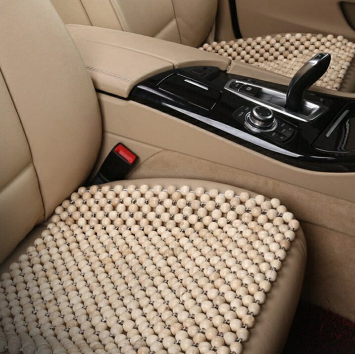 【熱中症対策 】車 シートクッション 木製ビーズシート カバー 天然木 数珠シートカバー 座布団 運転席..
