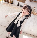 フォーマルワンピース スーツ 女の子 ワンピース レイヤード 子供 フォーマル キッズ ドレス ブラウスワンピース 可愛い ストライプ柄 卒園式 子供服 華やか...