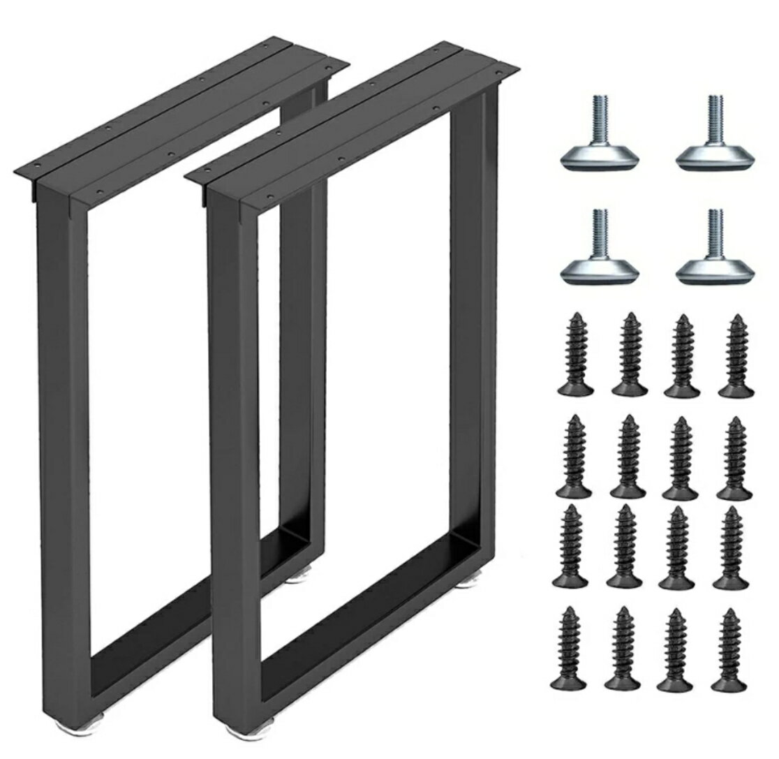 テーブル 脚 パーツ DIY テーブル脚 2本セット高さ40cm～100cm アイアン脚 黒 ブラック 鉄脚 スチール脚 取り替え脚自作 リメイク かんたん ダイニングテーブル デスク ワークデスク テーブル用 アジャスター付き