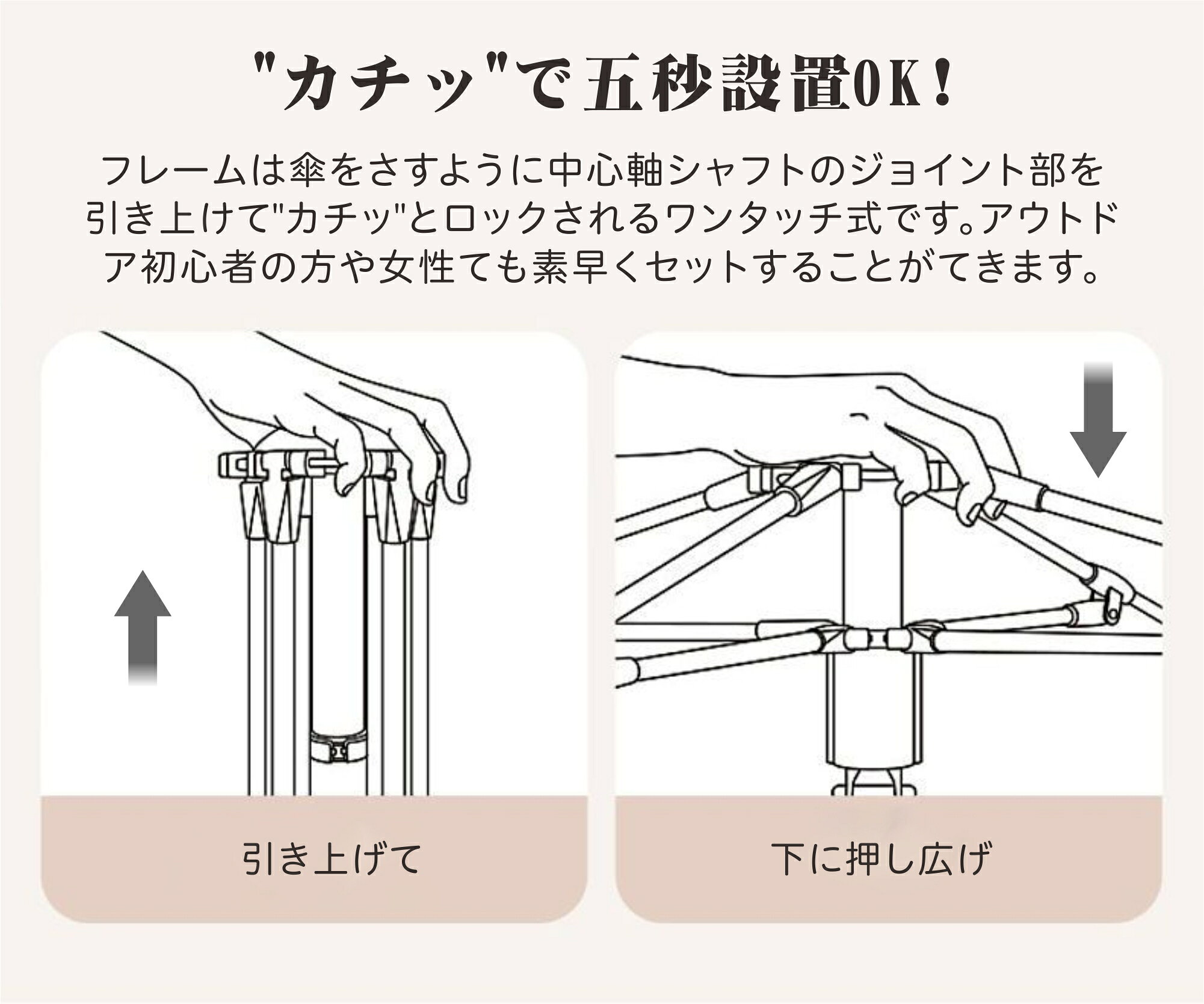 テント フルクローズテント ワンタッチテント アウトドア サンシェードテント UVカット 軽量 簡単セット コンパクト メッシュ 頑丈 キャンプ用品 キャンピングテント ドームテント ビーチテント 収納バック付き 2ドア 通気 防災 緊急 tixe-10000568 exit サンプル画像3