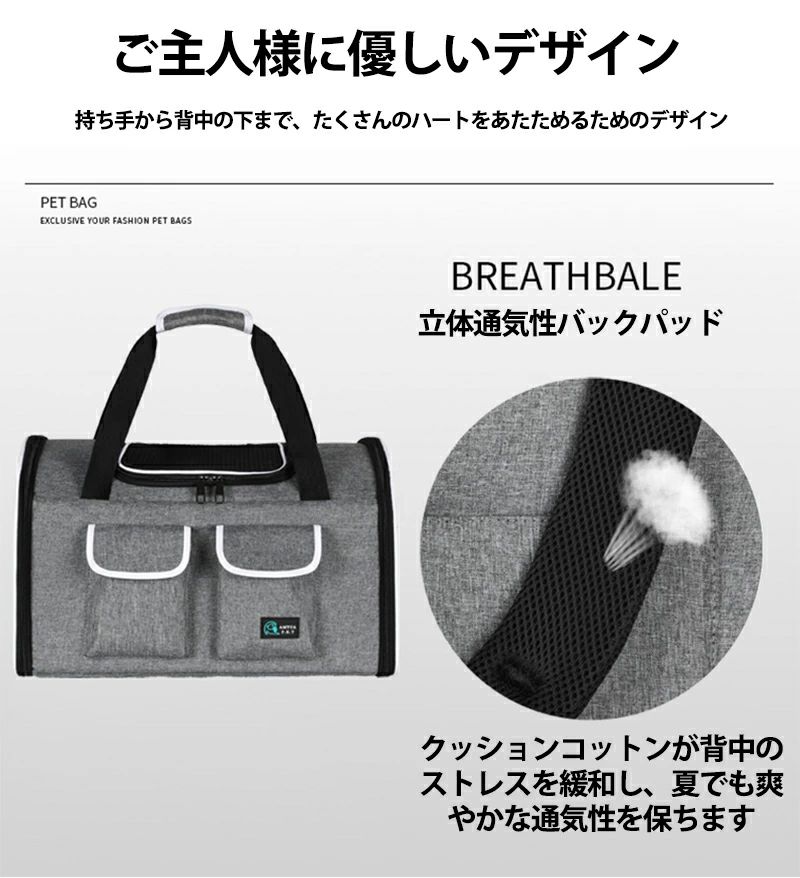 ペット キャリーバック ペットバック リュック ペットボストン ペット用リュック ...
