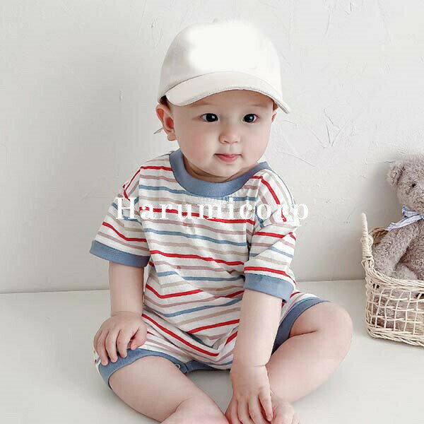 Rakuten - ベビー服 女の子 男の子 ロンパース 半袖 カバーオール 新生児 キッズ 赤ちゃん おしゃれ 可愛い 子供服 幼児 部屋着 ルームウェア 出産お祝い プレゼント 記 出産準備 ベビー用品 通園