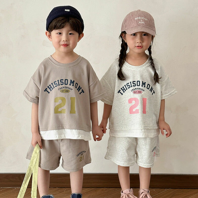 Rakuten - セットアップ キッズ 兄妹 女の子 男の子 ダンス衣装 ヒップホップ ジャージ 上下セット ジュニア ベビー服 tシャツ 綿 半袖 ショートパンツ 赤ちゃん スポーツウェア 可愛い 子供服
