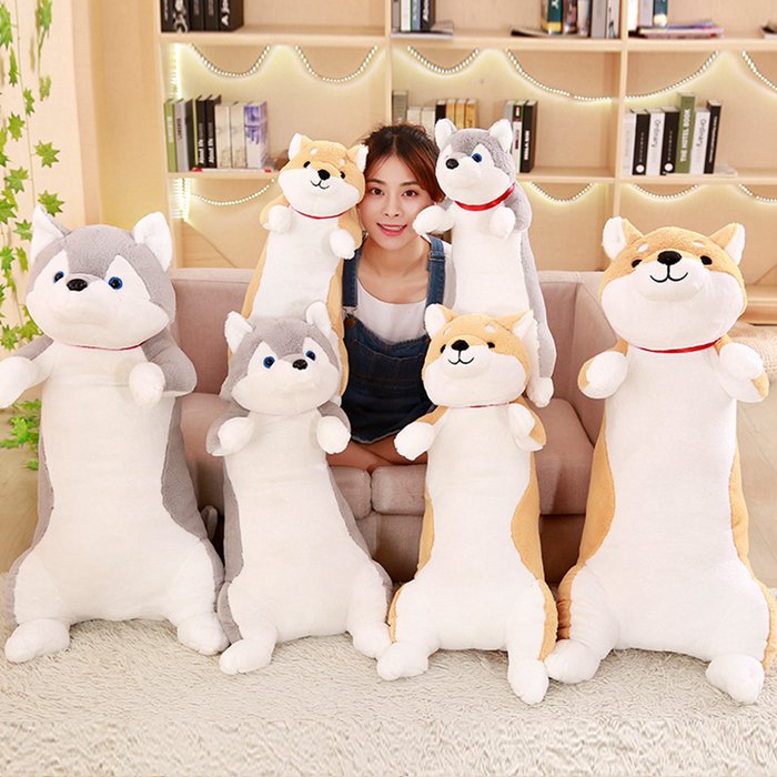 Rakuten - ぬいぐるみ 抱き枕 寝ぬいぐるみ いぬ 黒柴 茶柴 60cm 80cm 100cm 犬イヌ 特大 かわいい ビッグ プレゼント おもちゃ 子供 ベッド 雑貨 お祝 お返し クリスマス 誕生日