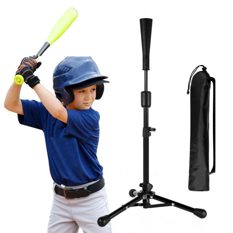 Batting Practice Goods - 無段階調整 バッティング 子供 打撃 野球ボール置きティー ティースタンド 練習 高さ53-76cmキッズ用 バッティングティー 野球