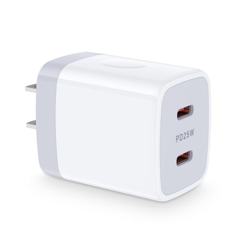 iPhone 急速充電器 2ポート USB-C 充電器 PPS&PD3.0対応 PSE認証 コンパクト Hootek ACアダプター Type-C タイプC コンセント 充電 2口 USB