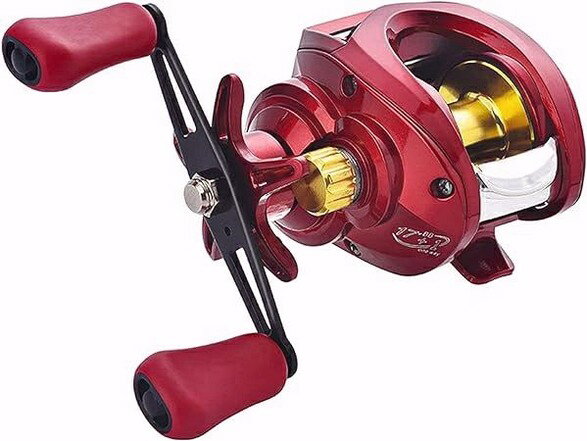 Rakuten - ベイトリール 超軽量 深溝スプール ドラグ力10kg ギア比7.2:1 12段可変磁気ブレーキ アルミ合金製スプール 左ハンドル 右ハンドル対応 海釣り 初心者向け 遠投用 渓流釣り