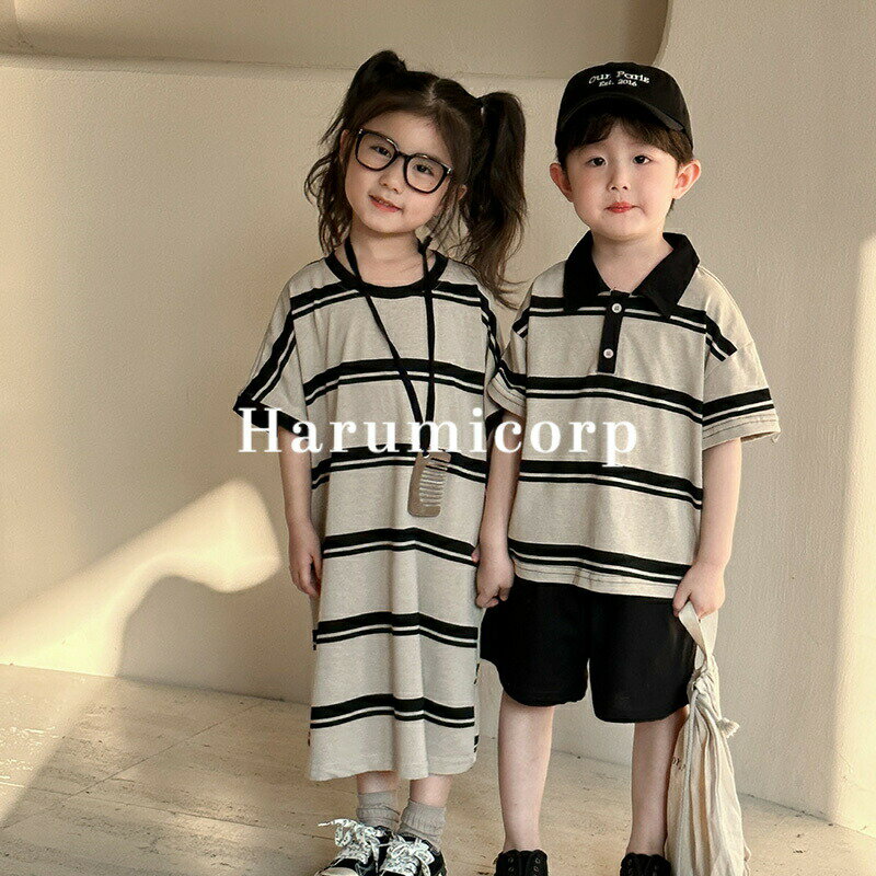 Rakuten - セットアップ キッズ 兄妹 上下セット 男の子 女の子 ワンピース ベビー服t シャツ 半袖 綿 ハーフパンツ 春 夏 子供服 ジュニア 赤ちゃん ダンス衣装 入 入学 可愛い ヒップホップ