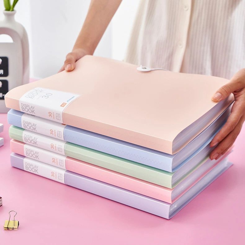 Rakuten - 3冊入 30ポケット 60ポケット 80ポケット 100ポケット クリアファイル 透明ポケットファイル フ 書類収納ボックス A4 中紙入り
