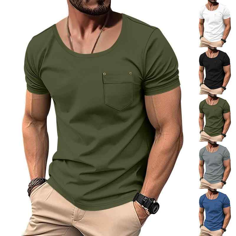 ・カテゴリ: Tシャツ・スタイル: きれいめカジュアル・主な素材: ポリエステル95%、スパンデックス5%・柄: 無地・フィット: ルーズ・タイプ: プルオーバー・袖丈: 半袖・生地の厚さ: 薄手・着用シーズン: 夏・用途: 日常使い・デザイン: ポケット付き・カラー展開: ミリタリーグリーン、デニムブルー、スレートグレー、ホワイト、ブラック・サイズ展開: S、M、L、XL、XXL、XXXL・重さ: 約220g・機能: 通気性・対象年齢: 成人・対象性別: メンズTシャツ メンズ 無地 半袖 ワイドU トップス ベスト ジレ 豊富な品揃え A:カーキ B:デニムブルー C:スレートグレー D:白 E:黒 S M L XL XXL XXXL