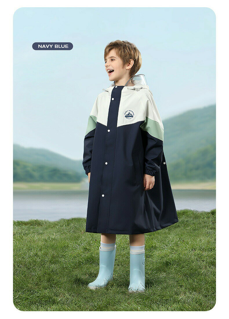 レインコート キッズ ランドセル対応 女の子 小学生 通学 レインウェア ジュニア 子供用 115〜170cm 小学校 男の子 撥水 防水 合羽 かっぱ カッパ リュック対応 通園 雨具 3