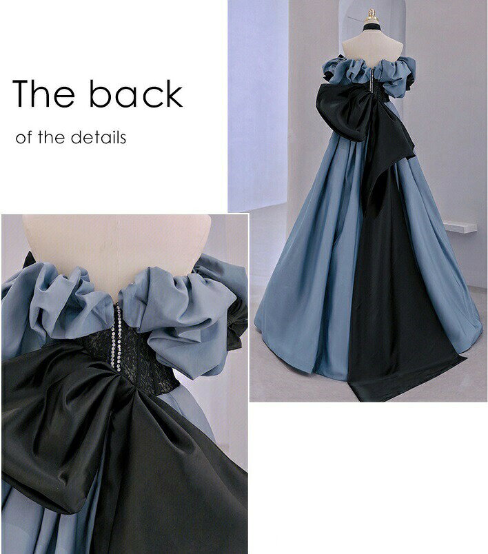 exitのカラードレス 赤 パーティードレス 発表会 オフショルダー ドレス 前撮り 花嫁かわいい ウエディングドレス 二次会 ピアノ演奏会 おしゃれ ブルー 結 礼服 コンサート 青｜アングル3
