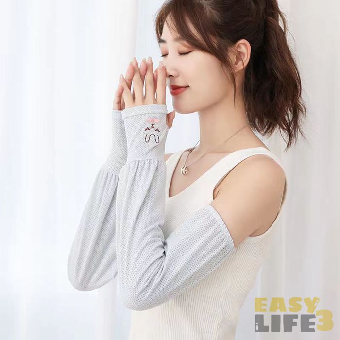 UVアームカバー レディース ロング丈 UVカット 冷感 夏 おしゃれ かわいい 接触冷感 紫外線対策 日焼け対策 UVケア UV対策 アウトドア スポーツ UV手袋 自転車 運転 通気 アームカバー
