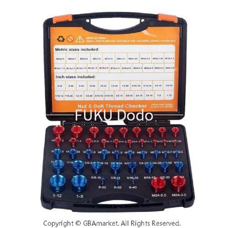 Rakuten - 44 個のナットとボルトのネジチェッカー ボルトとナットの識別ツール 曲尺 ネジチェッカー定規 ボルトとナットの識別ツール 個のナットとボルトのネジチェッカー