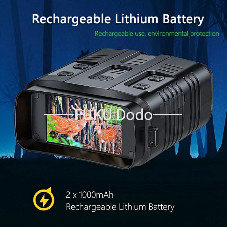 ナイトビジョンゴーグル 7.62cmの大画面 5倍デジタルズーム＆7段階赤外線 充電式バ...
