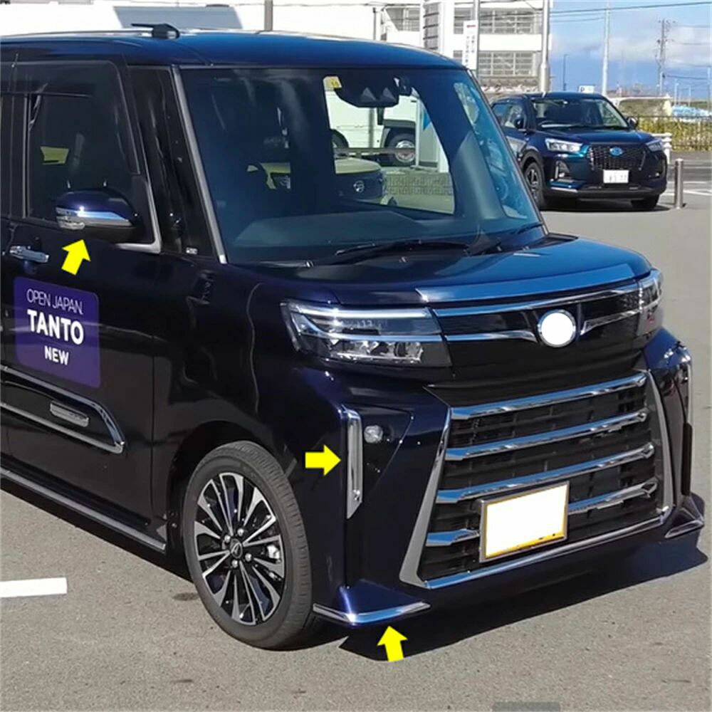 新型 タントカスタム パーツ 後期専用 LA650S LA660S 外装パーツ 4点セット 8点セット メッキ仕上げ カスタム パーツ 8pcs ドレスアップ