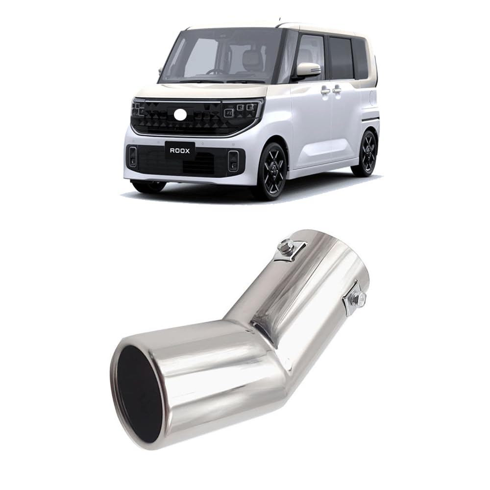 Rakuten - For 新型 ルークス ROOX BB1A/BB2A/BB5A/BB6A系 (2026年9月～)マフラー カッター チタン下向き シングル アクセサリー ステンレス カス