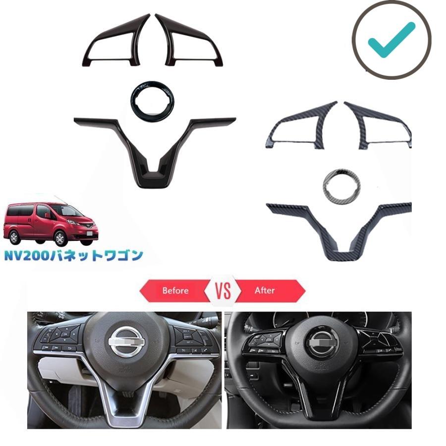 Rakuten - 新型NV200バネットワゴン ステアリングガーニッシュ NV200 M20 オシャレ ドレスアップ 内装 カスタム パーツ