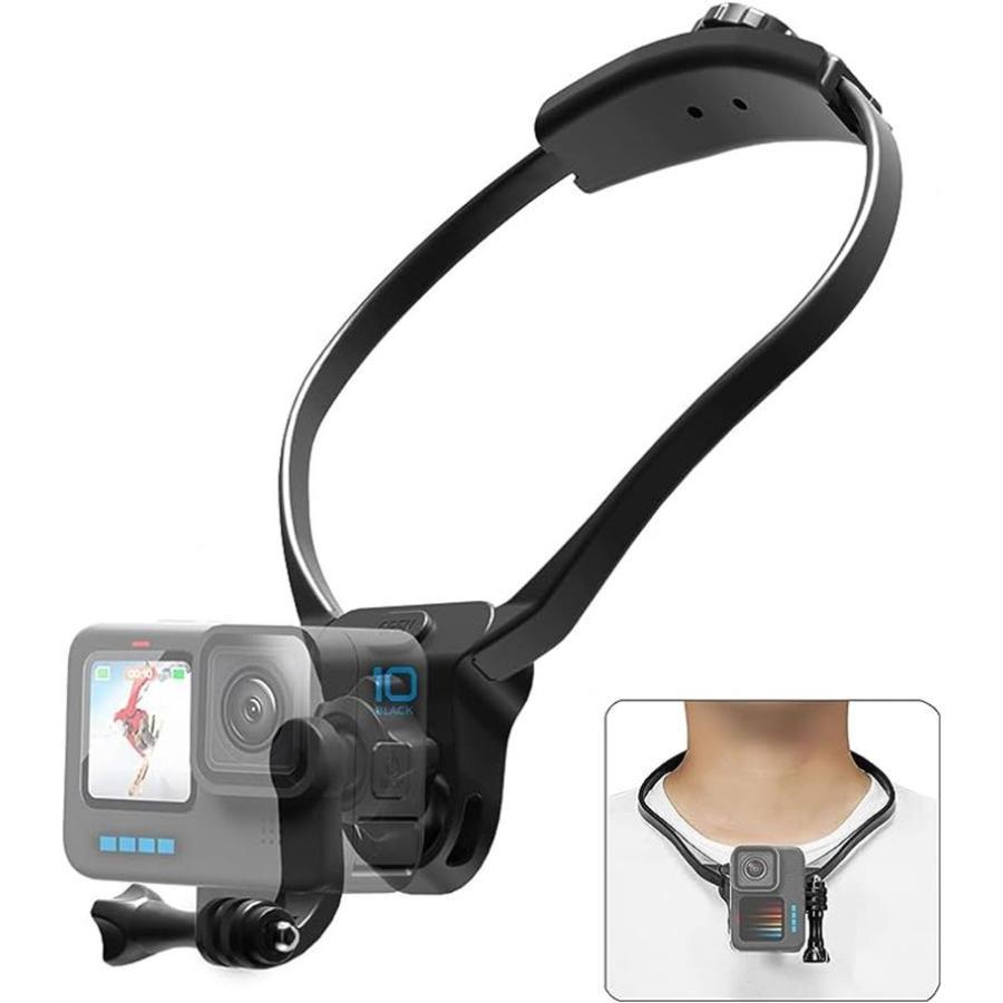 ネックレス式マウント首掛け 横撮り 縦撮り for GoPro13/12/11/10 アクセサリー (compatible ゴープロ hero12 11 10 9 8 7 6 5 Action1-