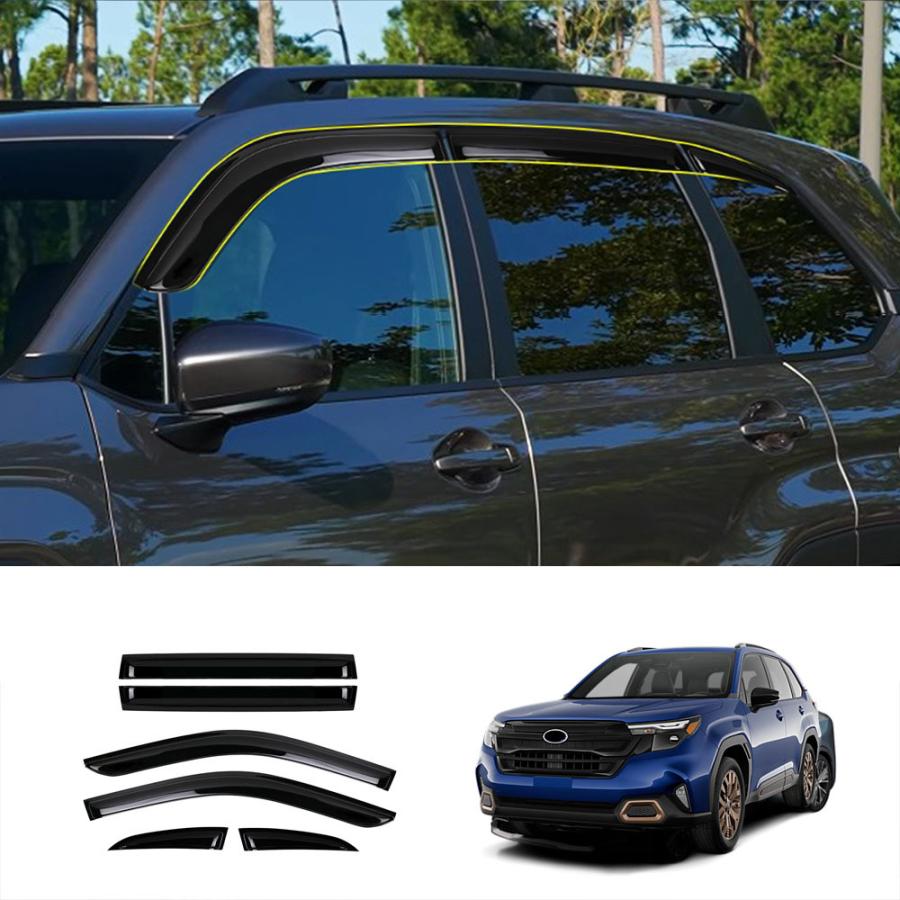 新型 フォレスター SL系 サイドウインドウバイザー Forester SL5 SLG スポーツ HEV 専用 ウェザーバイザー カスタム 外装パーツ ドアバ