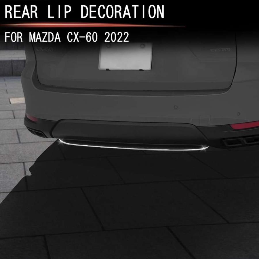 Rakuten - マツダ MAZDA CX-60 専用 リアバンパー モール 加飾 リヤスポイラー風 クロームアクセサリー