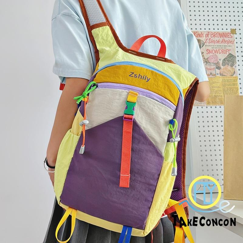 乐天商城 - 新作 アウトドア 登山バッグ カラーブロック 学生向けトラベルバッグ 高見えデザイン リュック