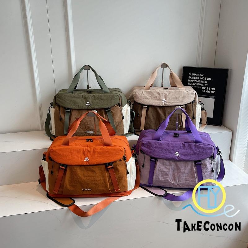 Tote Bag - 新作 おしゃれ ハンドジムバッグ 拡張可能 大容量 短期トラベルバッグ スーツケースバー対応 濡れ物分離収納 荷物バッグ