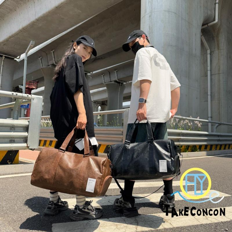 Rakuten - 卸売り ハンドトラベルバッグ ソフトPUレザー 大容量 旅行出張荷物バッグ 男女兼用 スポーツジムバッグ