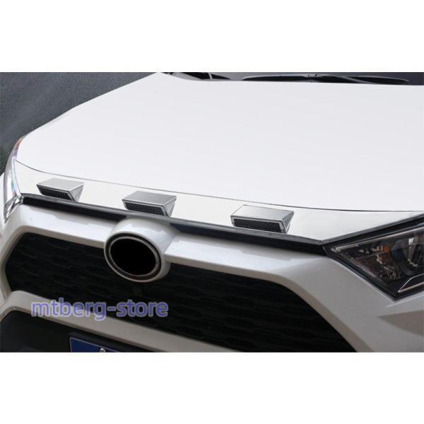 TIYAの新型rav4 50系 ニュー RAV4 カスタム パーツ アクセサリー rav4 ボンネットガーニッシュ フロントガーニッシュ FV045｜アングル2