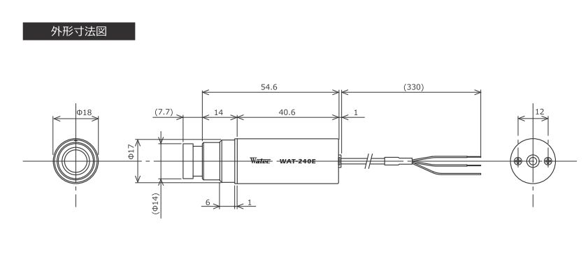 Watec ワテック アナログカラーミニチュアカメラ WAT-240E-G6.0 レンズ変更品 1/4型M12マウント（筒型）先バラ (レンズ0625BC-12に交換)