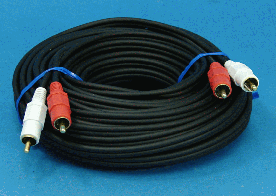 RCA音声ピンケーブル 3m (赤白＝音声)