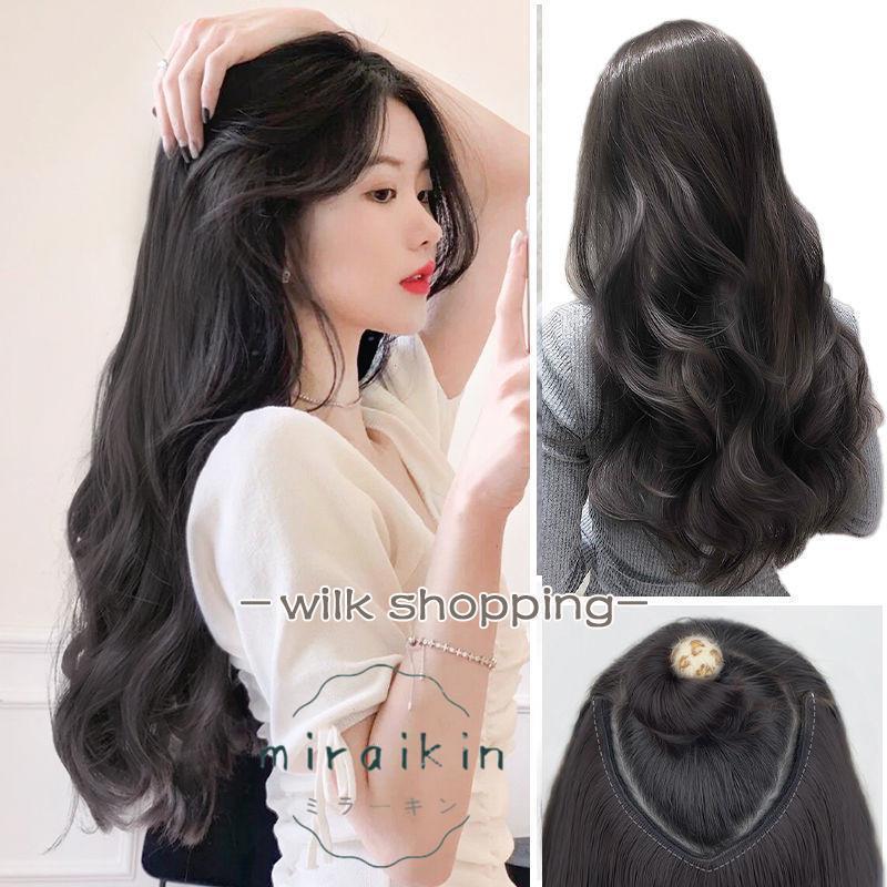 ハーフウィッグ パーマ ストレート エクステ つけ毛 襟足 部分 かつら wig アクセ かつら ウイッグ 安い おしゃれ 仮装大会