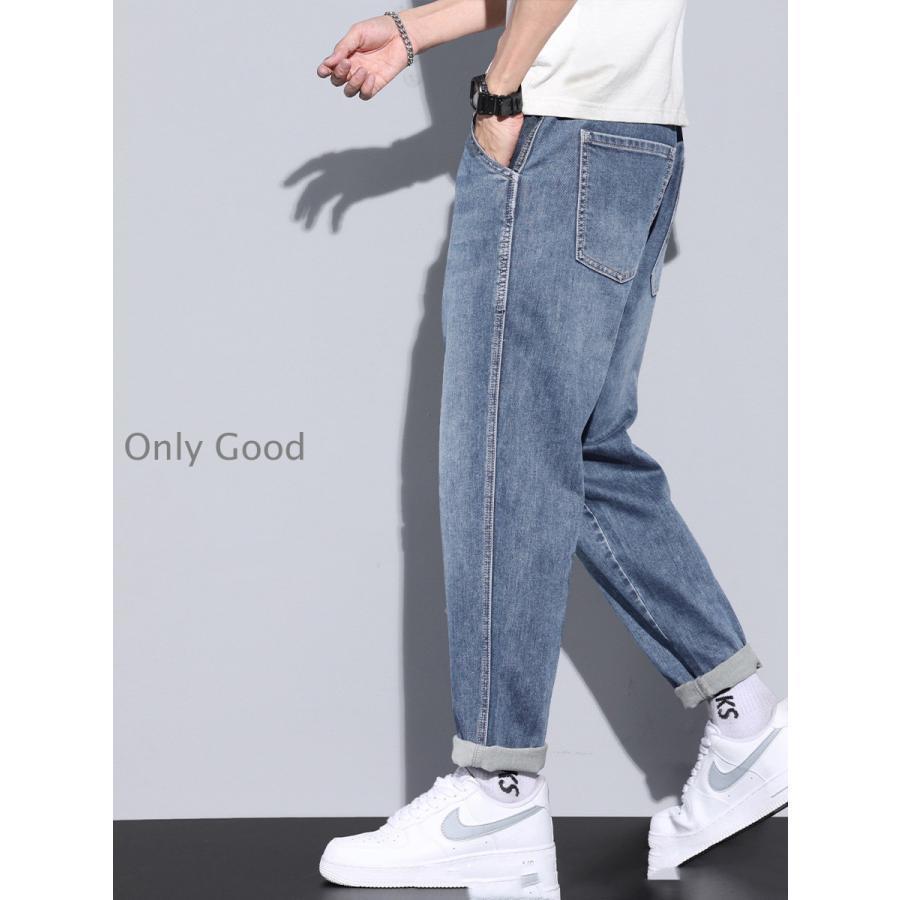 樂天商城 - 新作 デニムパンツ サルエルパンツ デニム ジーンズ メンズ パンツ サルエル 春物 ワイドパンツ ボトムス 春夏