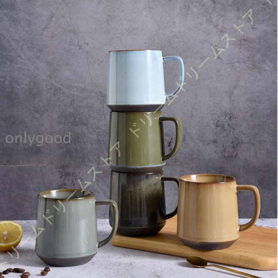 マグカップ 和風 マグ シンプル コーヒーカップ コップ 珈琲マグ カフェ風 レトロ 大容量 釉薬 陶器 新生活 誕生日 350ml 自宅用 コーヒー プレゼント 贈り物