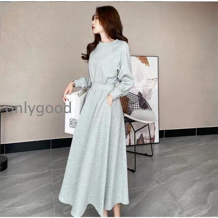 乐天商城 - ワンピース レディース 40代 おしゃれ マキシワンピース 春 秋冬 長袖 ロングワンピース 体型カバー キレイめ 大きいサイズ 大人40代 50代