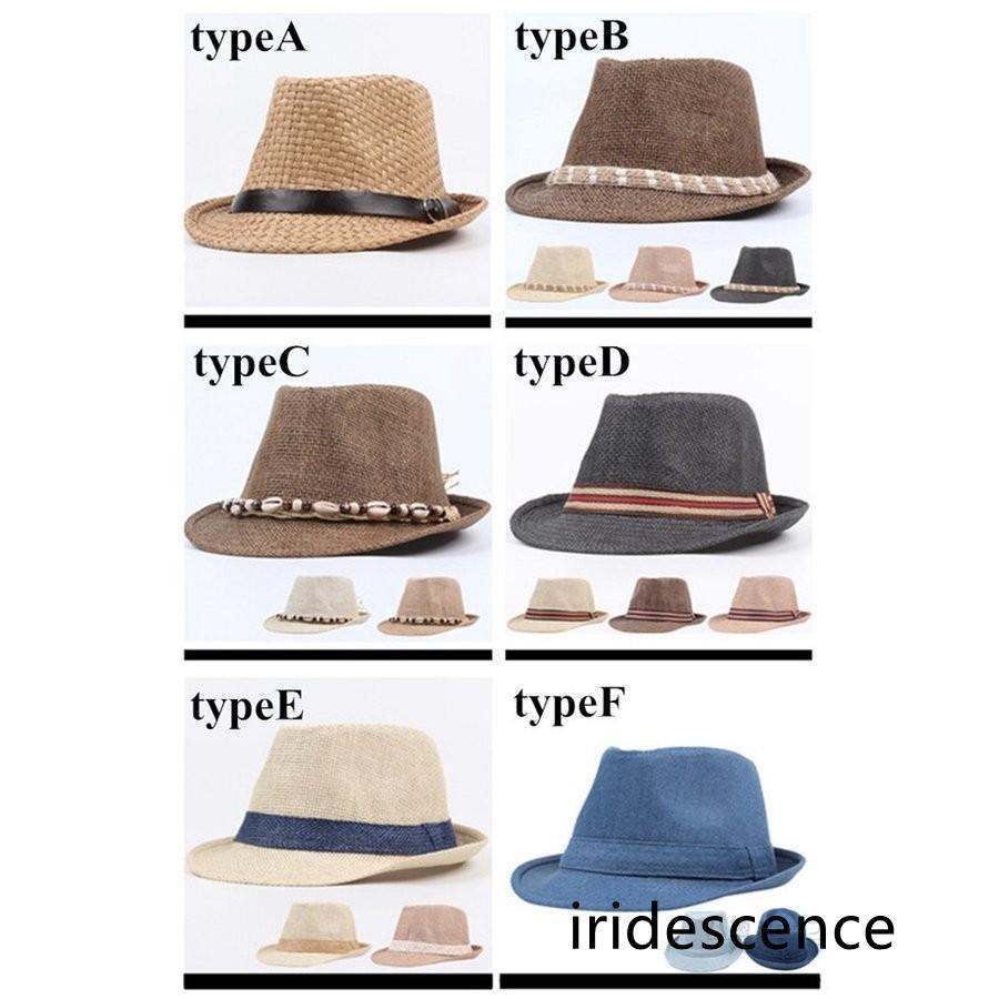 パナマ帽 ハット 麦わら帽子 帽子 中折れ ストローハット デニム メンズ レディース UVカット 日よけ帽子 紫外線対策 小顔効果 春 夏(4)