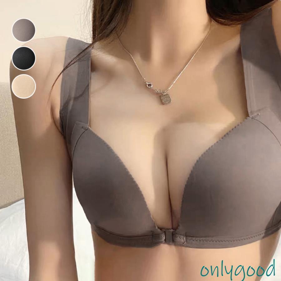 フロントホックノンワイヤーブラレース単品