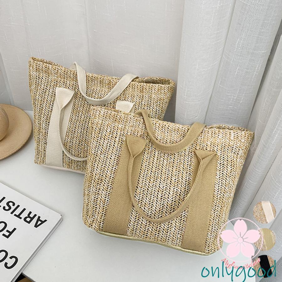 かごバッグ レディース大容量草編みバッグ