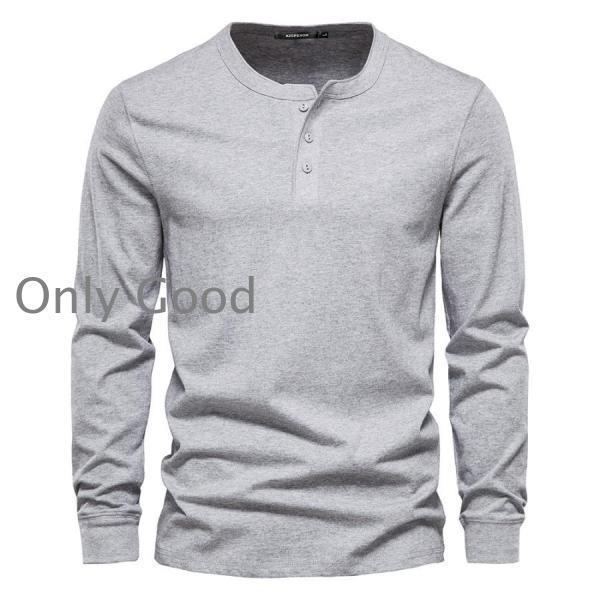 tシャツ メンズ 長袖 ヘンリーネックTシャツ 無地 おしゃれ 白tシャツ 大きいサイズ 秋服 30代 40代 50代 60代