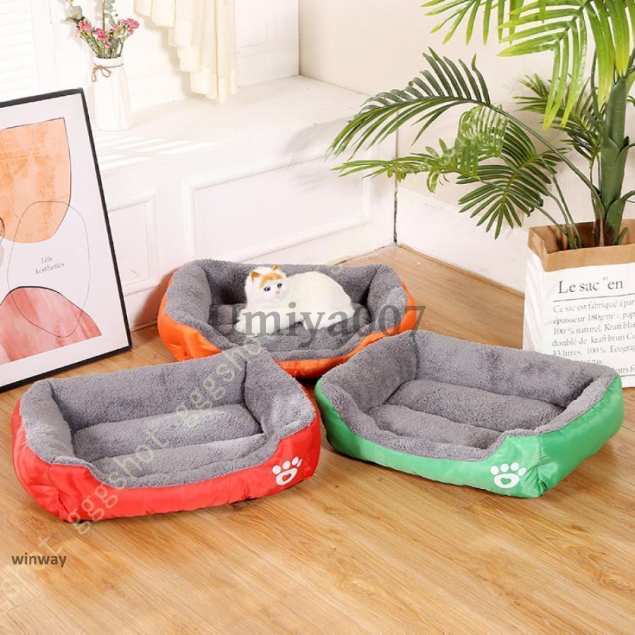 洗える ペット用 ベッド 簡易 撥水加工 犬 猫 秋 冬 ペットベッド ペットソファ 猫用 犬用ベッド 寝床 通年タイプ リバーシブル付き
