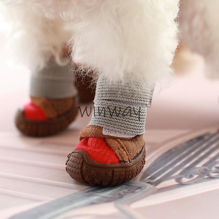 ドッグシューズ 犬の靴 犬用靴 ブーツ ペットシューズ 滑り止め お散歩 肉球保護 傷防止 ケガ防止 ソフト 中型犬 小型犬 転倒防止 履かせやすい