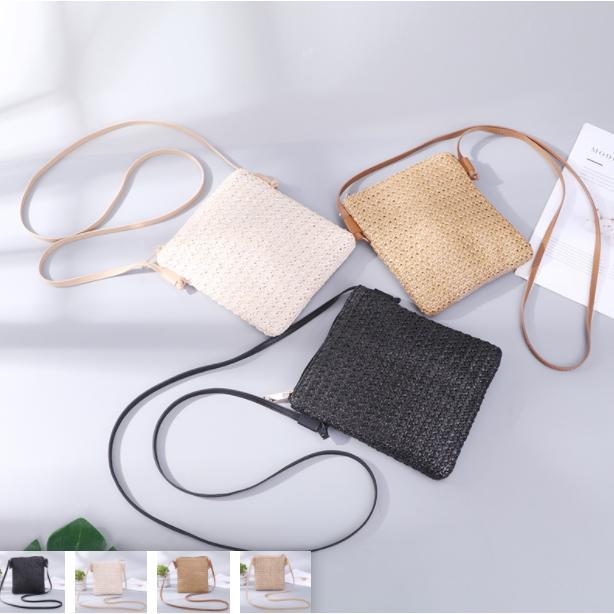 かごバッグ レディース ショルダーバッグ 斜めがけ　麦わらバッグ ピクニック 海 ビーチ 夏バッグ 麦わ..