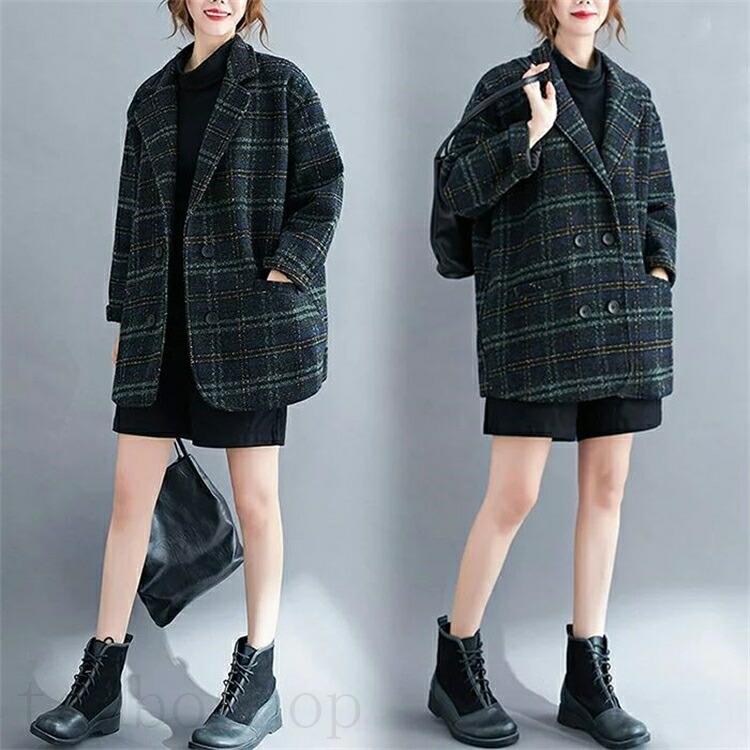 トレンチ風ピーコートコートアウター...