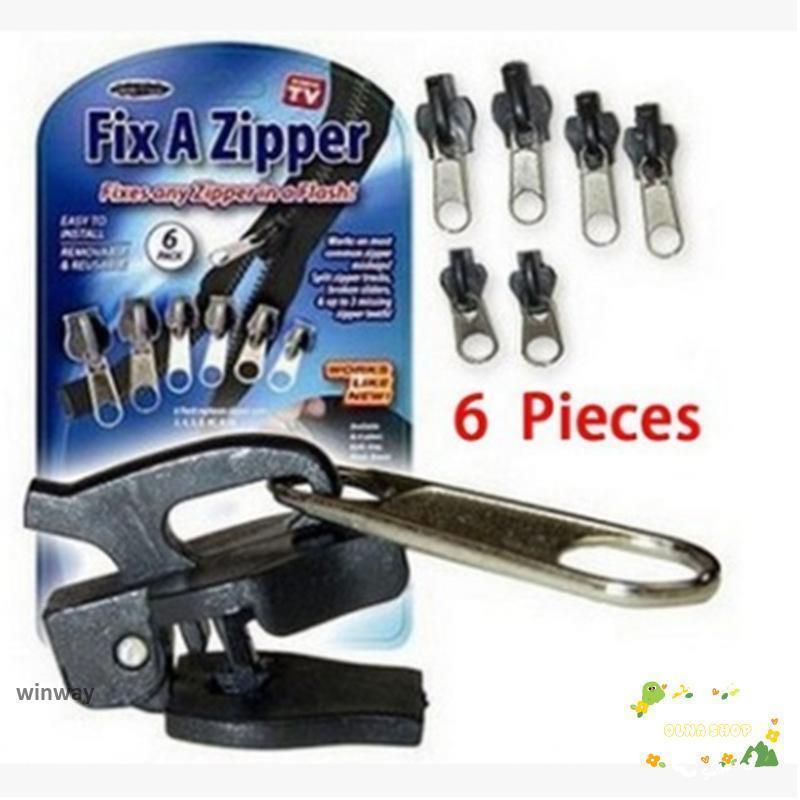 ジッパーヘッド 6個セット ファスナー スライダー 金具 チャック 引き手 部品 付け替え 交換 修理 洋服..