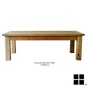 ◆オールドウッド リビングテーブル　"アーベル" 　OLD WOOD LIVING TABLE "ABEL" ■商品説明 均一とはならない天然木古材を使用して作られた木製の ダイニングテーブルです。 節や打痕等そのまま生かしたラフな質感がホームセンター や量販店などで取り扱いのある物とは一線を画す古めかしい 雰囲気を色濃く演出。 様々なテイストでお使いいただける、シンプルなデザインとなっております。 高さが40cmのローテーブルで、4人でゆったり使えるサイズです。 リビングルームでソファーと合わせてもお使いいただけます。 天然の木目をアクセントにした北欧風のお部屋や、緑や木を取り入れた リビングなどで古材ならではの風合いを感じていただけます。 本商品は天然素材(古材)を使用して制作されており本来 なら廃棄となる節やムラ等も省くことなく意図的に採用し デザイン及び、演出の一部としております。 その為、不均一感やラフな印象を与える場合が御座いま すが、樹脂製品や化学製品では表現しきれない風合い・ コンセプトでありますことを予めご理解いただきますよう 宜しくお願い致します。 ■仕様 SIZE　　　　W1200mm D600mm H400mm COLOR　　 ブラウン 材質　　　　天然木パイン古材 お客様組立品 ■備考 ※商品画像に関しましては十分配慮しておりますが、 お使いのモニター及びパソコンの環境により色等、 厳密に表現出来ません事をあらかじめご了承下さい。 ※画像内の商品以外の演出品につきましては、 演出目的での使用の為、商品代金には含まれません。