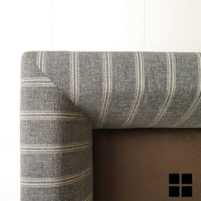 【送料無料】代引き不可 CF COUCH L/R カフ カウチ ソファ 片肘 ベンチ 長椅子 ファブリック 布 ユーズド感 フェイクレザー スチール脚 シンプル リビングダイニング カフェスタイル [3]