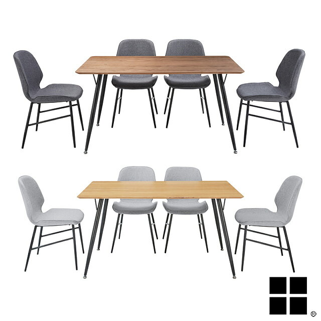 ライトオーカーのみ廃番 DC-157-F チェア ダイニングチェア ライトオーカー ライトグレー ダークグレー ファブリック 布 アイアン スチール シンプル モダン スタイリッシュ 完成品 [3]