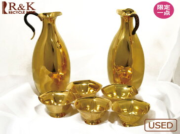 【送料無料】【中古】K24 純金製 酒器セット おちょこ ちろり 徳利 とっくり 24金 約624.0g セット お猪口 ギフト プレゼント 贈り物 結婚記念 還暦 退職 お祝い 誕生日 バースデー 金器 記念日 夫婦